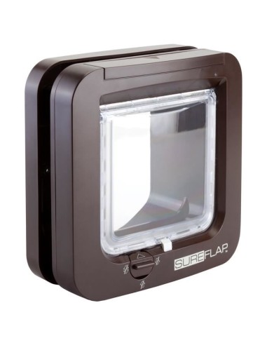 SUREFLAP Chatiere a puce électronique marron