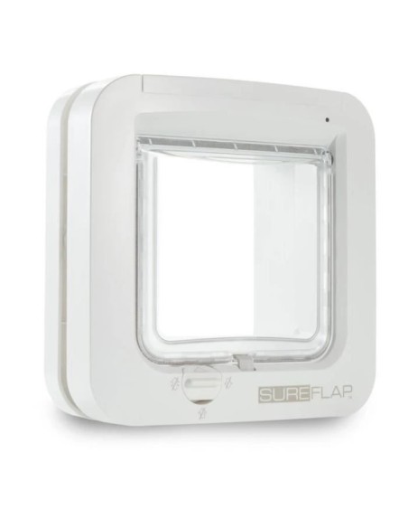 SUREFLAP Chatiere a puce électronique - Blanc - 142 mm x 120 mm (Mémorisation d'un maximum de 32 puces)