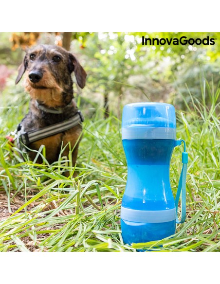 Bouteille avec Distributeur d'Eau et d'Aliments pour Animaux 2 en 1 Pettap InnovaGoods