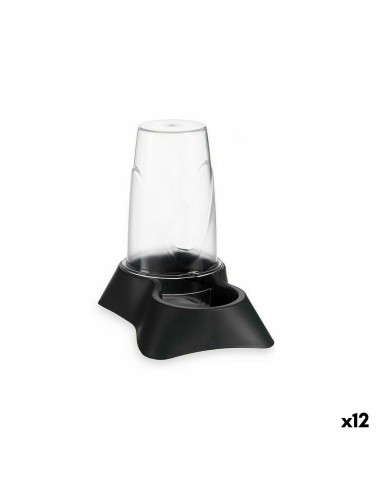 Mangeoir pour animaux Transparent Anthracite polypropylène 650 ml 12,5 x 18 x 19 cm (12 Unités)