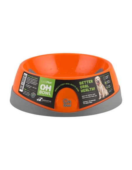 Mangeoire pour chiens Lickimat Oh Bowl Orange