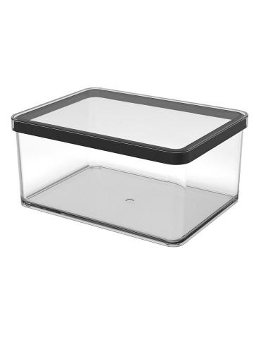 Seau de conteneur Rotho Noir Transparent