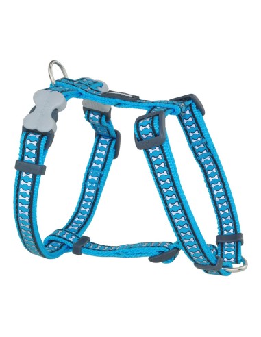 Harnais pour Chien Red Dingo Os Réfléchissant 30-48 cm Turquoise