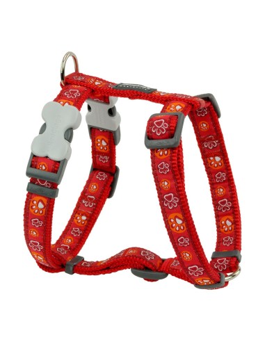 Harnais pour Chien Red Dingo Style Rouge Empreinte des animaux 25-39 cm