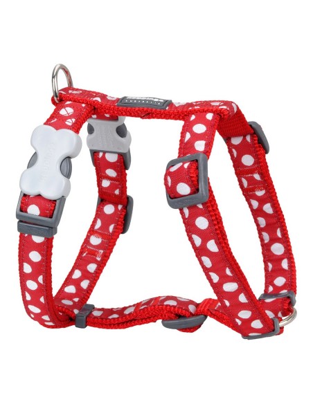 Harnais pour Chien Red Dingo Style Rouge Blanc Pois 25-39 cm