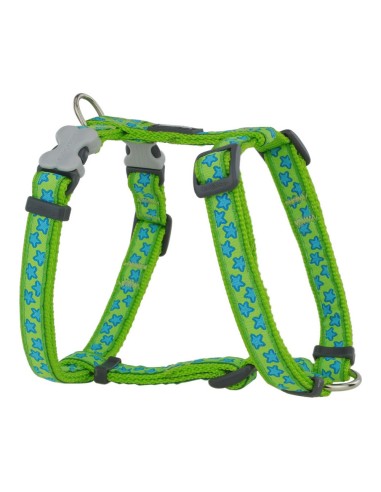 Harnais pour Chien Red Dingo Style Étoile Vert 25-39 cm