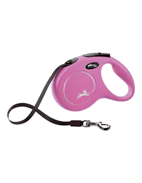 Laisse pour Chien Flexi NEW CLASSIC 5m Rose Taille S