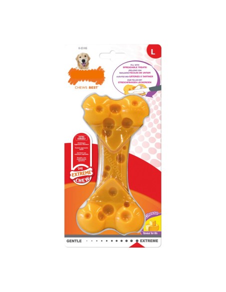 Jouet pour chien Nylabone Dura Chew Fromage Taille L Nylon