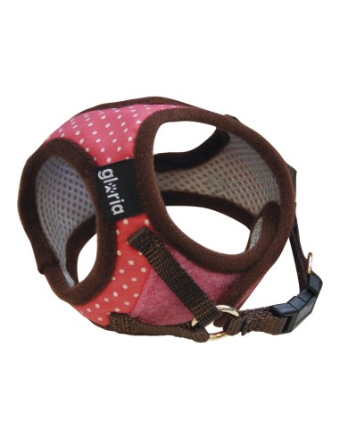 Harnais pour Chien Gloria Points 27-35 cm Rose Taille M