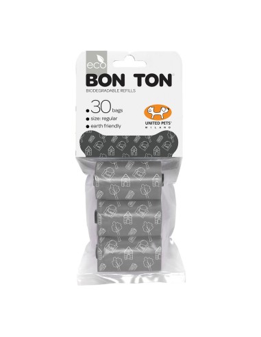 Sacs d'hygiène United Pets Bon Ton Regular Chien Gris (3 x 10 uds)