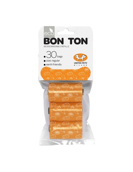 Sacs d'hygiène United Pets Bon Ton Regular Chien Orange (3 x 10 uds)