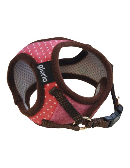 Harnais pour Chien Gloria Points 17-22 cm Rose Taille XS