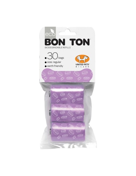 Sacs d'hygiène United Pets Bon Ton Regular Chien Lila (3 x 10 uds)