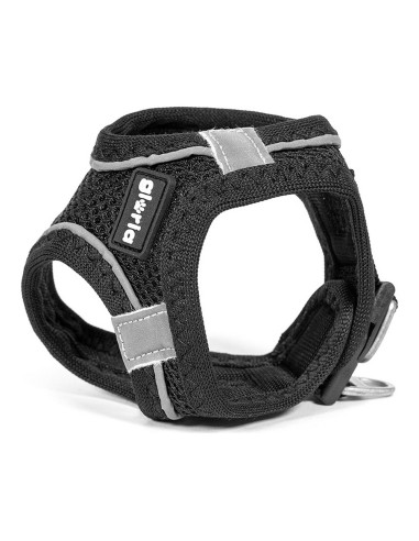 Harnais pour Chien Gloria Air Mesh Trek Star Réglable Noir Taille XXXS (18-20 cm)