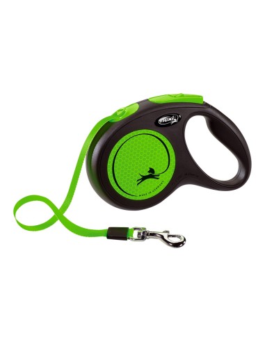 Laisse pour Chien Flexi NEW NEON 5 m Taille M Vert