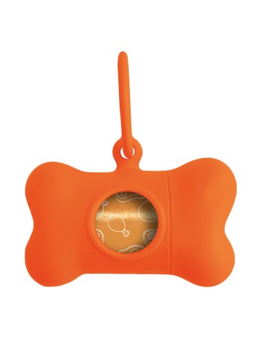 Distributeur de Sacs pour Animaux Domestiques United Pets Bon Ton Neon Chien Orange (8 x 4,2 x 5 cm)