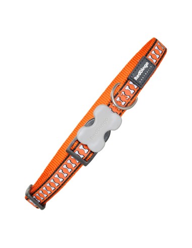 Collier pour Chien Red Dingo Os Réfléchissant Orange (2 x 31-47 cm)