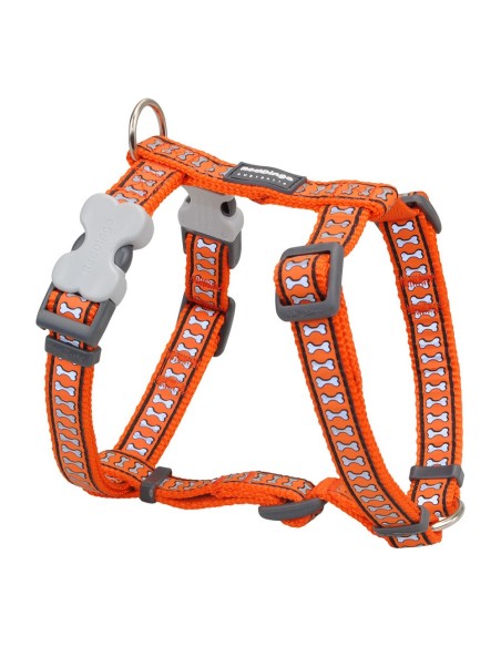 Harnais pour Chien Red Dingo Os Réfléchissant 30-48 cm Orange