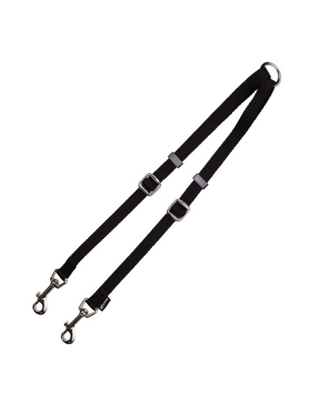 2 Accouplement pour laisse de chien Gloria Noir (1.6 x 35-56 cm) (1.6 x 35-56 cm)