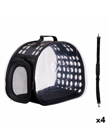 Cage de Transport Noir Plastique 43 x 20 x 33 cm (4 Unités)