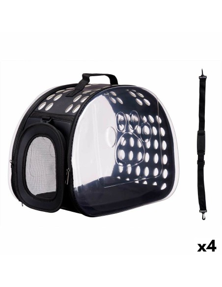 Cage de Transport Noir Plastique 43 x 20 x 33 cm (4 Unités)