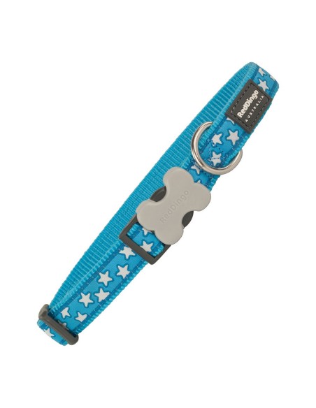 Collier pour Chien Red Dingo Style Turquoise Etoiles (2,5 x 41-63 cm)