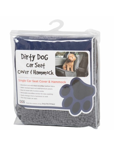 Housse de Protection pour Siège Auto Individuel pour Animaux de Compagnie Dog Gone Smart 112 x 89 cm Gris Plastique