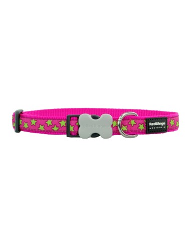 Collier pour Chien Red Dingo Stars 20-32 cm Rose Rouge