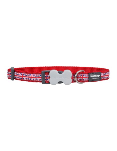 Collier pour Chien Red Dingo Union Jack 20-32 cm Rouge