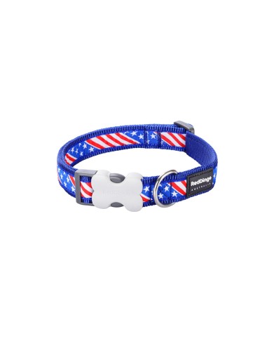 Collier pour Chien Red Dingo US Flag 20-32 cm Bleu