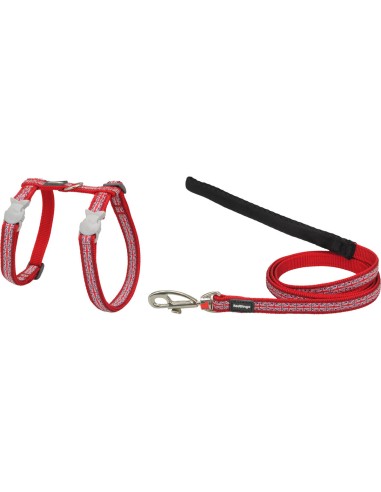 Harnais pour Chien Red Dingo Union Jack 21-35 cm Rouge