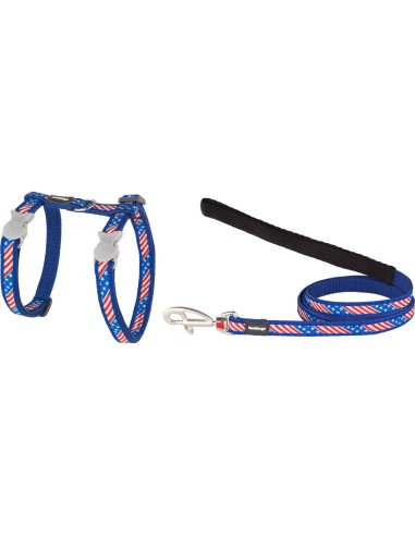 Harnais pour Chien Red Dingo US Flag 21-35 cm Bleu