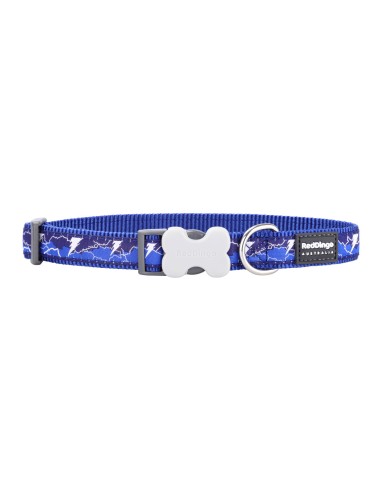 Collier pour Chien Red Dingo STYLE LIGHTNING Blue marine 31-47 cm