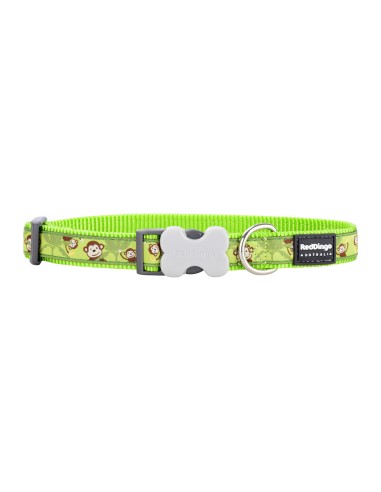 Collier pour Chien Red Dingo STYLE MONKEY LIME GREEN 31-47 cm