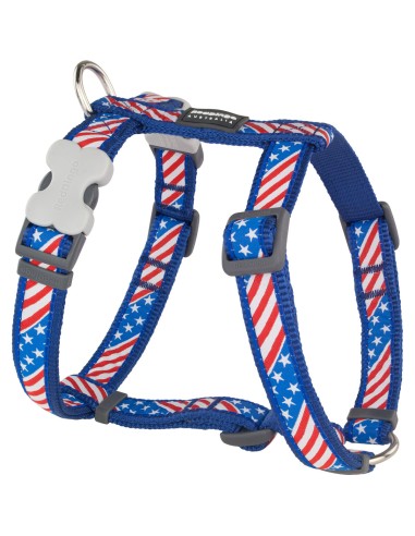 Harnais pour Chien Red Dingo STYLE US FLAG 36-54 cm 30-48 cm