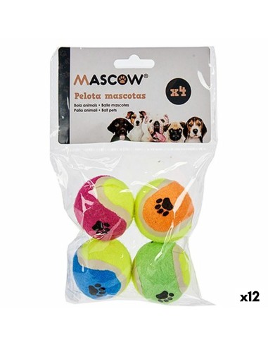 Jouet pour chien Ballon Multicouleur Ø 4,5 cm Polyéthylène polypropylène ABS (12 Unités)