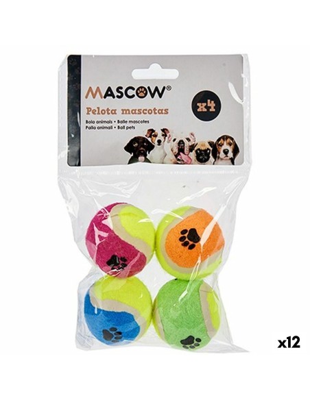 Jouet pour chien Ballon Multicouleur Ø 4,5 cm Polyéthylène polypropylène ABS (12 Unités)