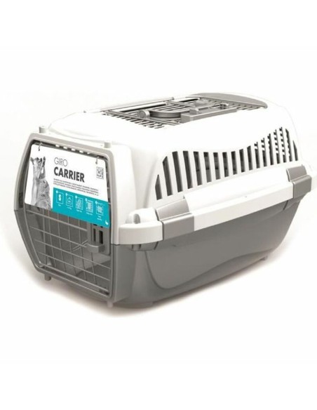 Cage de Transport MPETS GIRO M Chien Blanc Gris