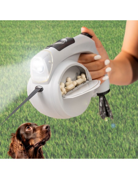 Laisse de chien rétractable 6 en 1 Leashic InnovaGoods