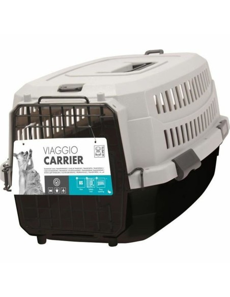 Cage de Transport MPETS Chien 68 x 47,6 x 45 cm M Noir/Gris