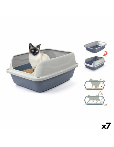 Bac à litière pour chats Georplast Sonic Plastique 44,5 x 34 x 18,5 cm (7 Unités)